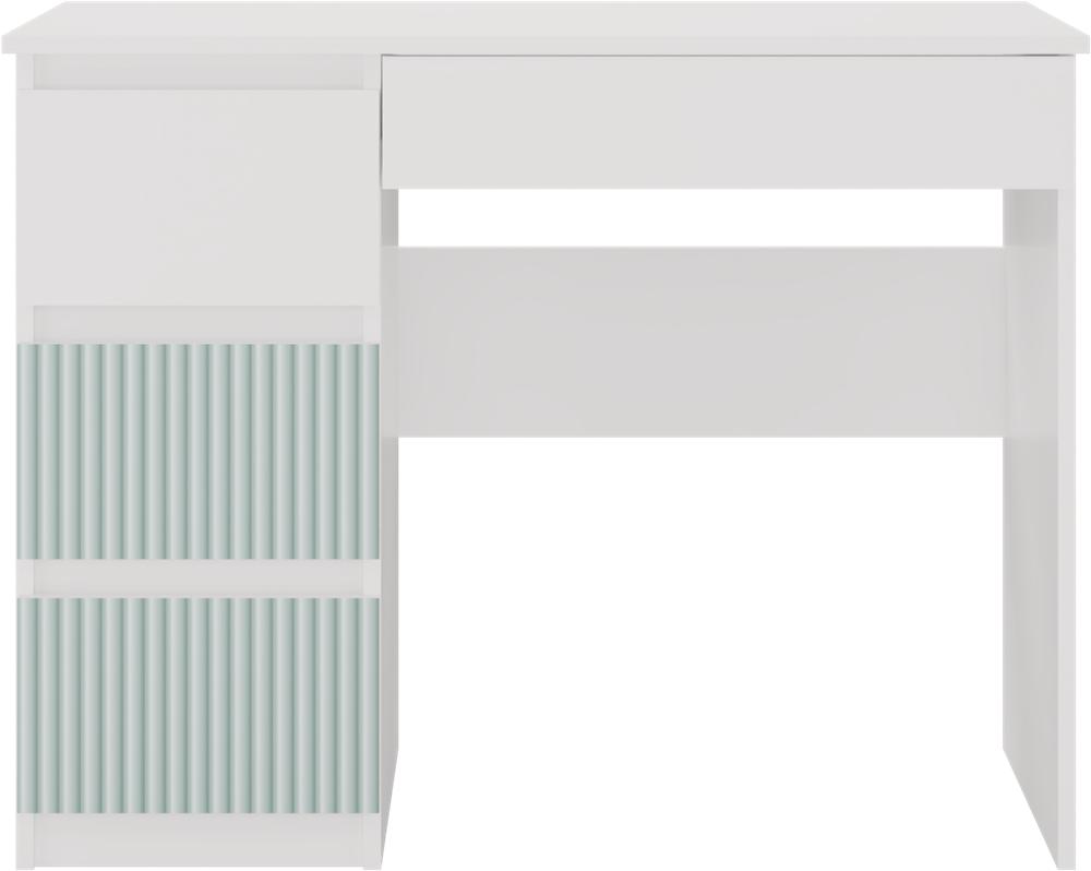 Modern Children's Desk Mijas Arteso Left-Hand Colour White Mint Green 4 Drawers