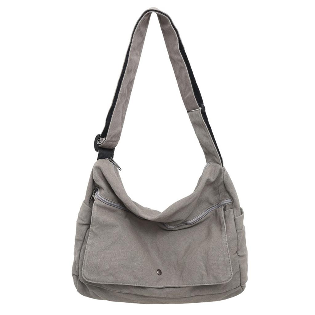 Chic Canvas Shoulder Bag for Women Girls Elegant Crossbody Messenger Bags for School Travel
