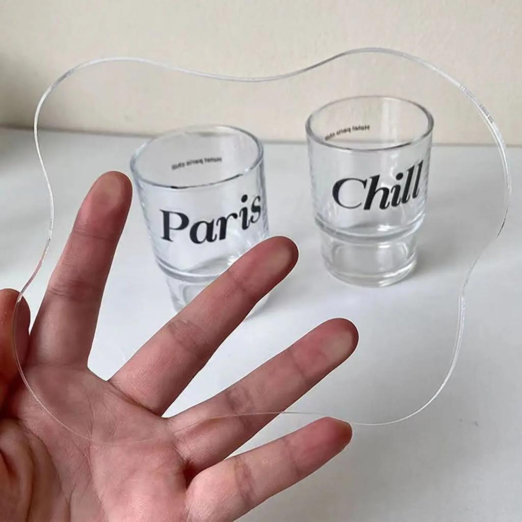 1pc, Acrylic Coaster, Creative Acrylic Decorative Plates, Coasters,  Simple Nordic Style Dining Table Decorations