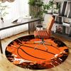 1PC Basketball Splash Round Chair mat Area Rug - Non-Slip, Floor Mat for Office, Bedroom, and Indoor Decor -Gift D1127215