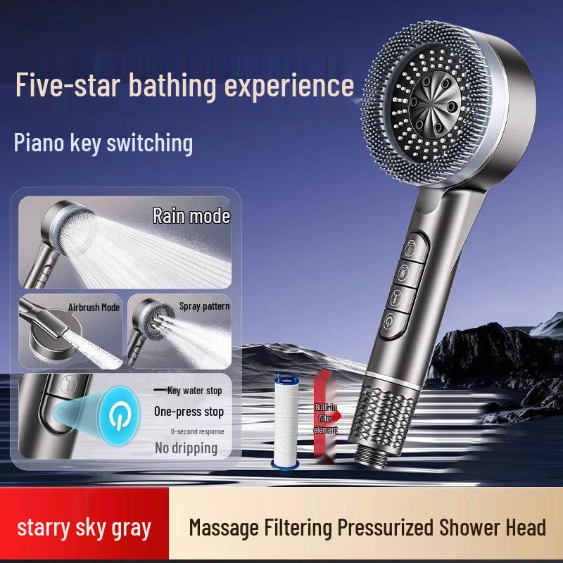 Ultra-Pressurized Handheld Filtered Shower Head with Strong Water Flow