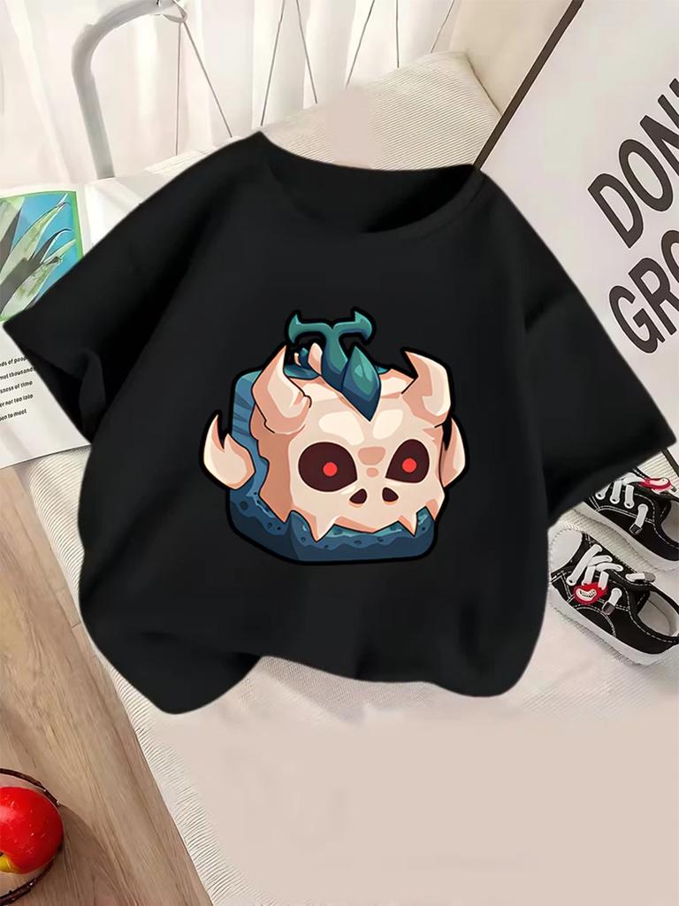 Cool Fruit Box Kids Short Sleeve T Shirt Summer Cute Cartoon Crewneck Boys Girls 3-14 Years