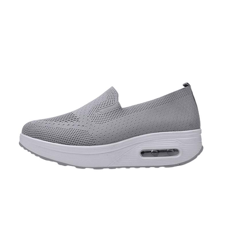 Mode Damskor Casual Mesh Skor Luftkudde Sportskor Kilklackar Platåskor Mesh Andningsbara Sneakers för Kvinnor Slip-On Loafers 2025