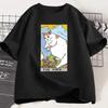Mens Printed TShirt 100 Cotton Cartoon Cat Pattern ShortSleeved Casual Clothing LooseFitting Casual TShirt