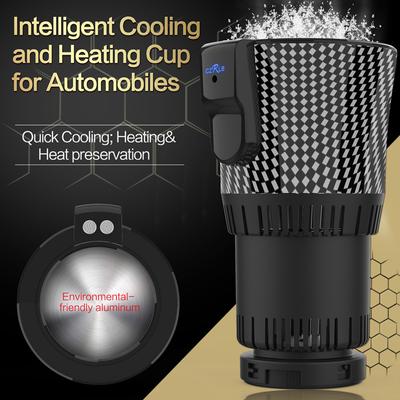 12V Smart Car Hot and Cold Cup Freezing Heating Portable Hot Cup Drink Holder Beverage Can Cooler Freezer Home Office Traveling