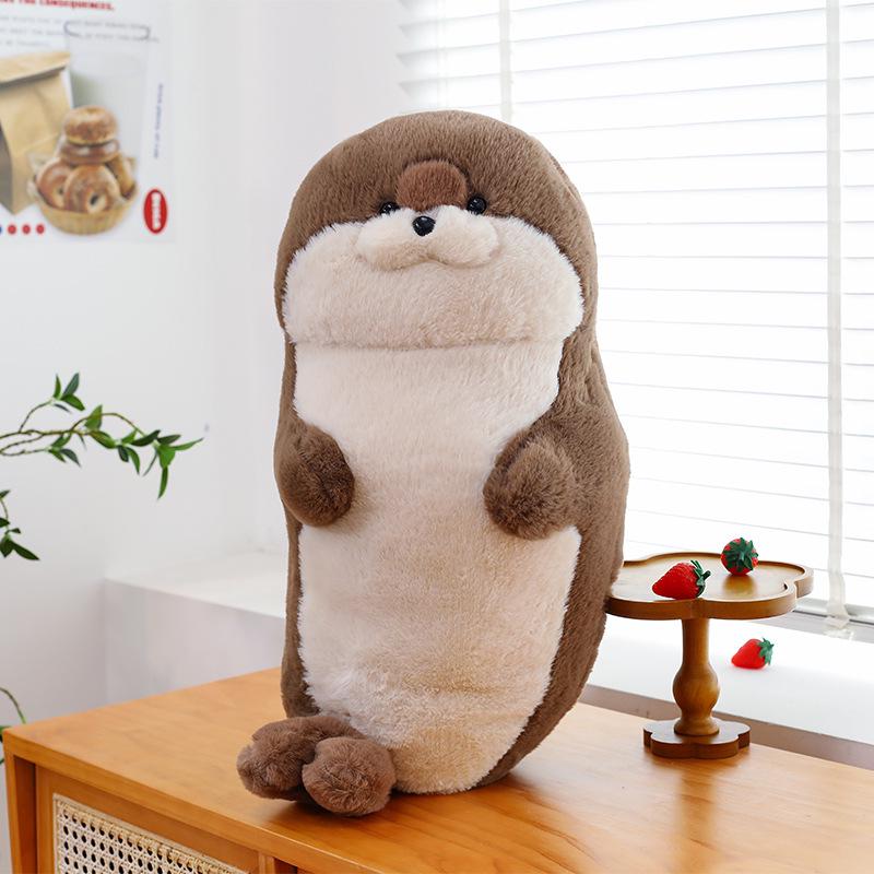 Super Soft Large Sea Otter Plush Pillow - Cute Bed Backrest & Sleeping Toy