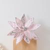 Simulated Xmas Tree Flower Large Glitter Artificial Christmas Flower  Wedding Decoration