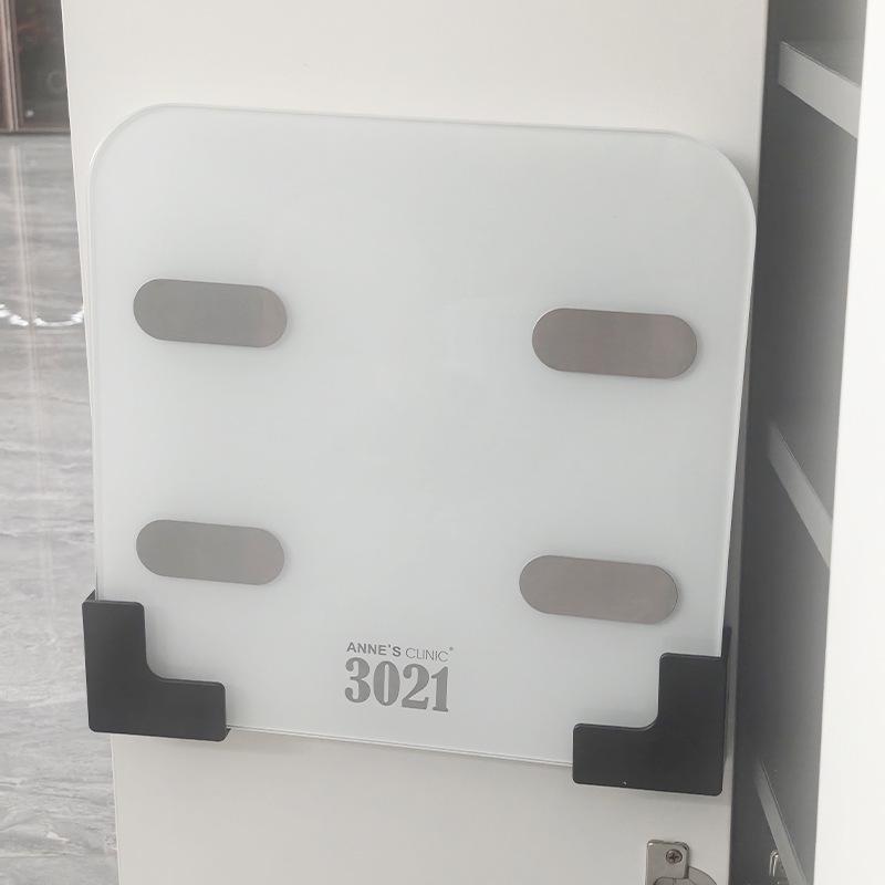 Nastavitelný nástěnný organizér do koupelnové váhy - úložný stojan bez děrování