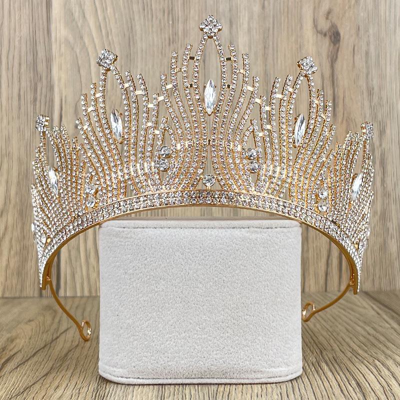 Bridal Jewelry Headwear Stage Car Show Accessories Alloy Inlaid Rhinestone Large Crown Princess Phoenix Crown Crown