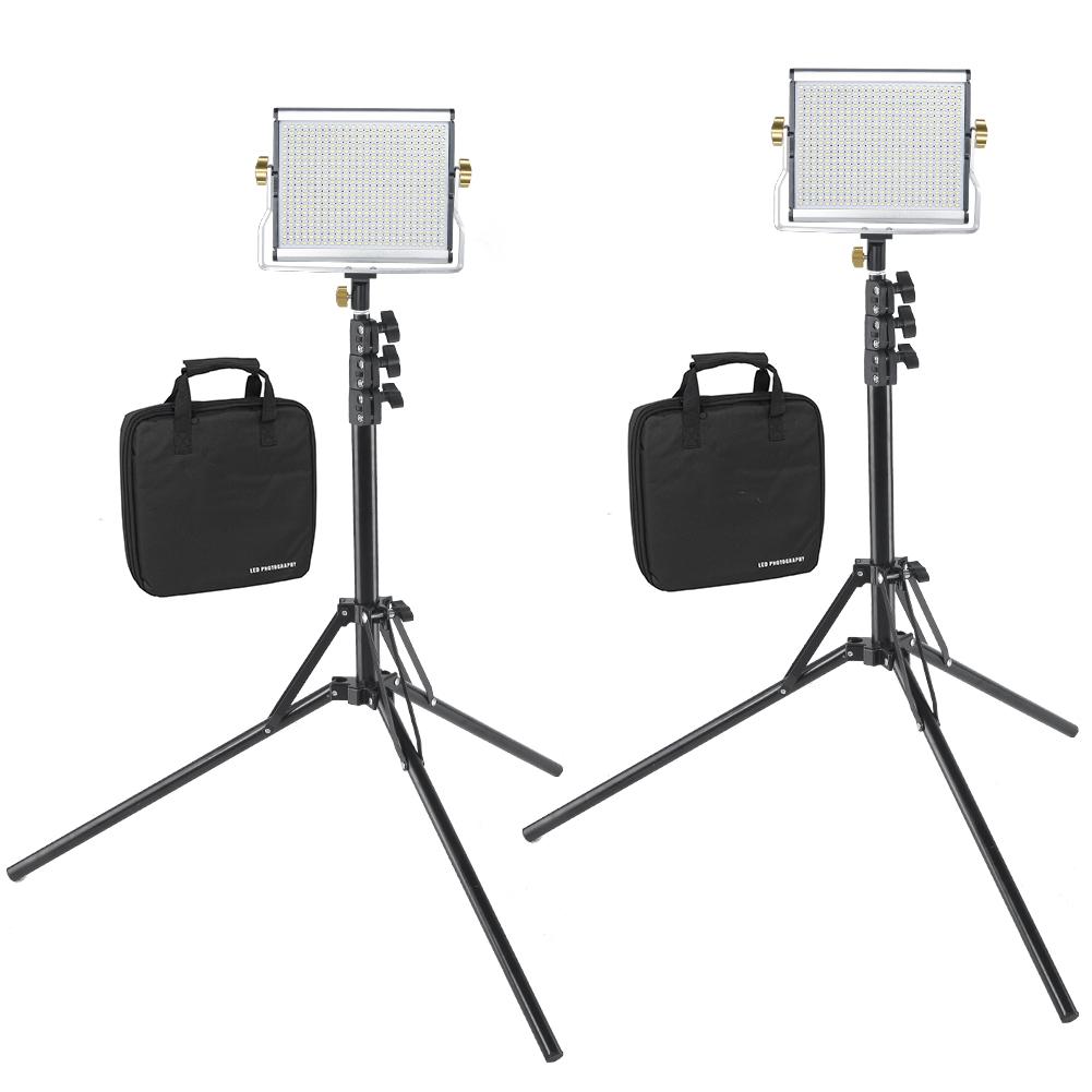 

VBESTLIFE W480 2 шт. светодиодный видеосветильник с регулировкой яркости 3200-5600K CRI95+ со складной подставкой EU Plug