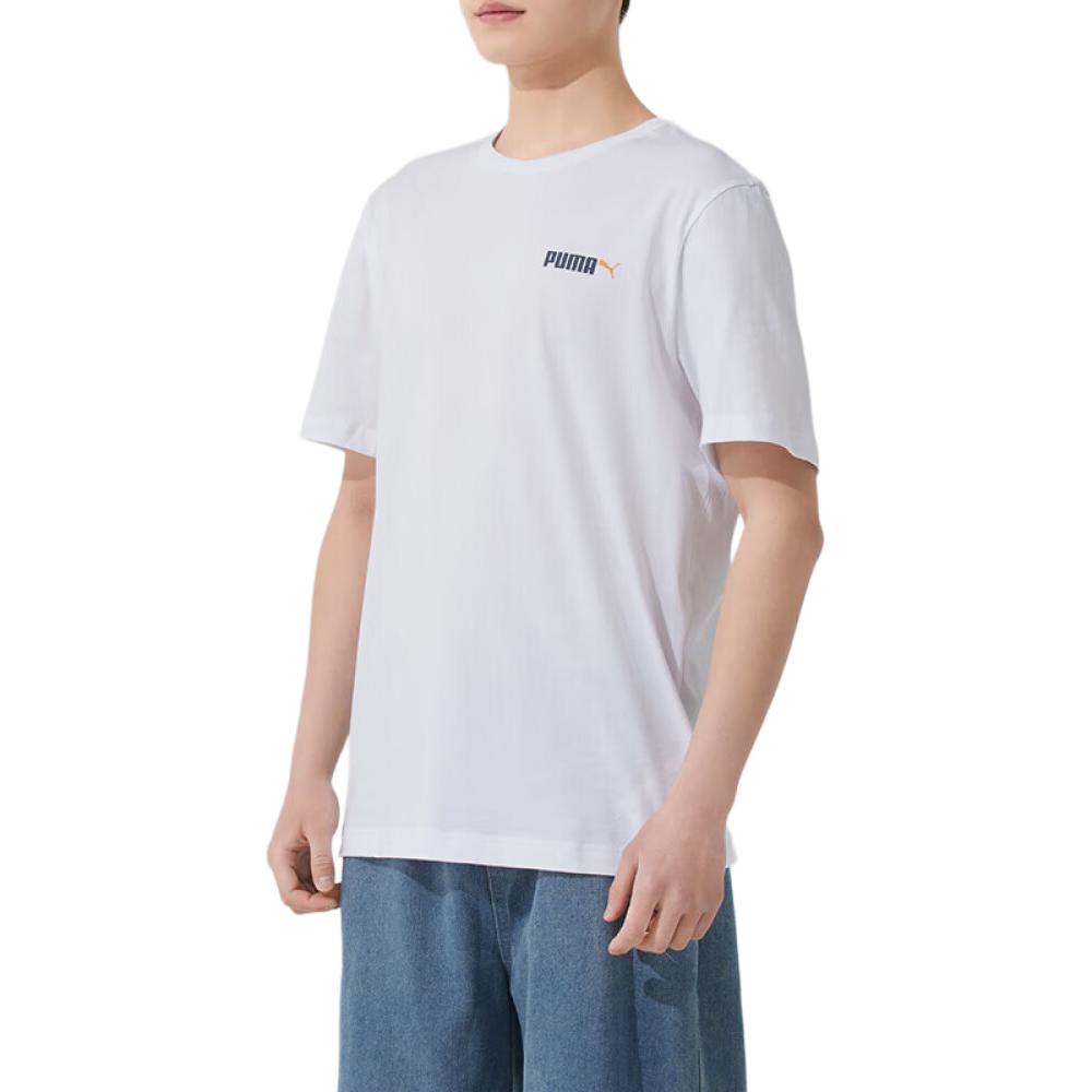 PUMA T Shirts Men's White Crew Neck Moderate 692485-02