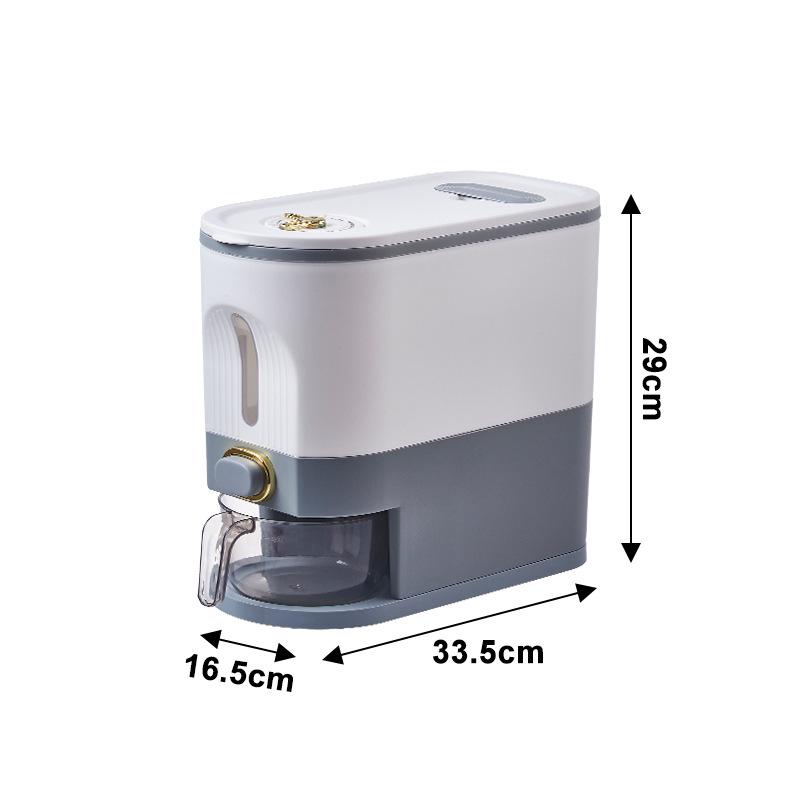 Press-Type Rice Storage Container: Sealed, Insect-Proof, Moisture-Proof Rice Bucket for Kitchen - Ideal for Whole Grains.