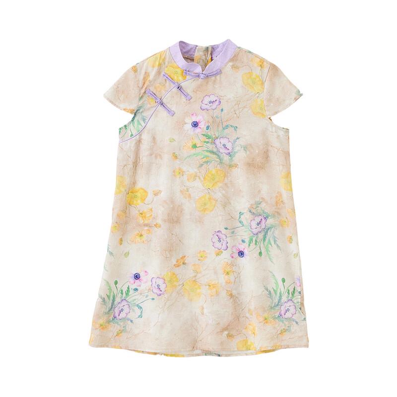 ASK JUNIOR Girls' Chinese Style Cheongsam Dress