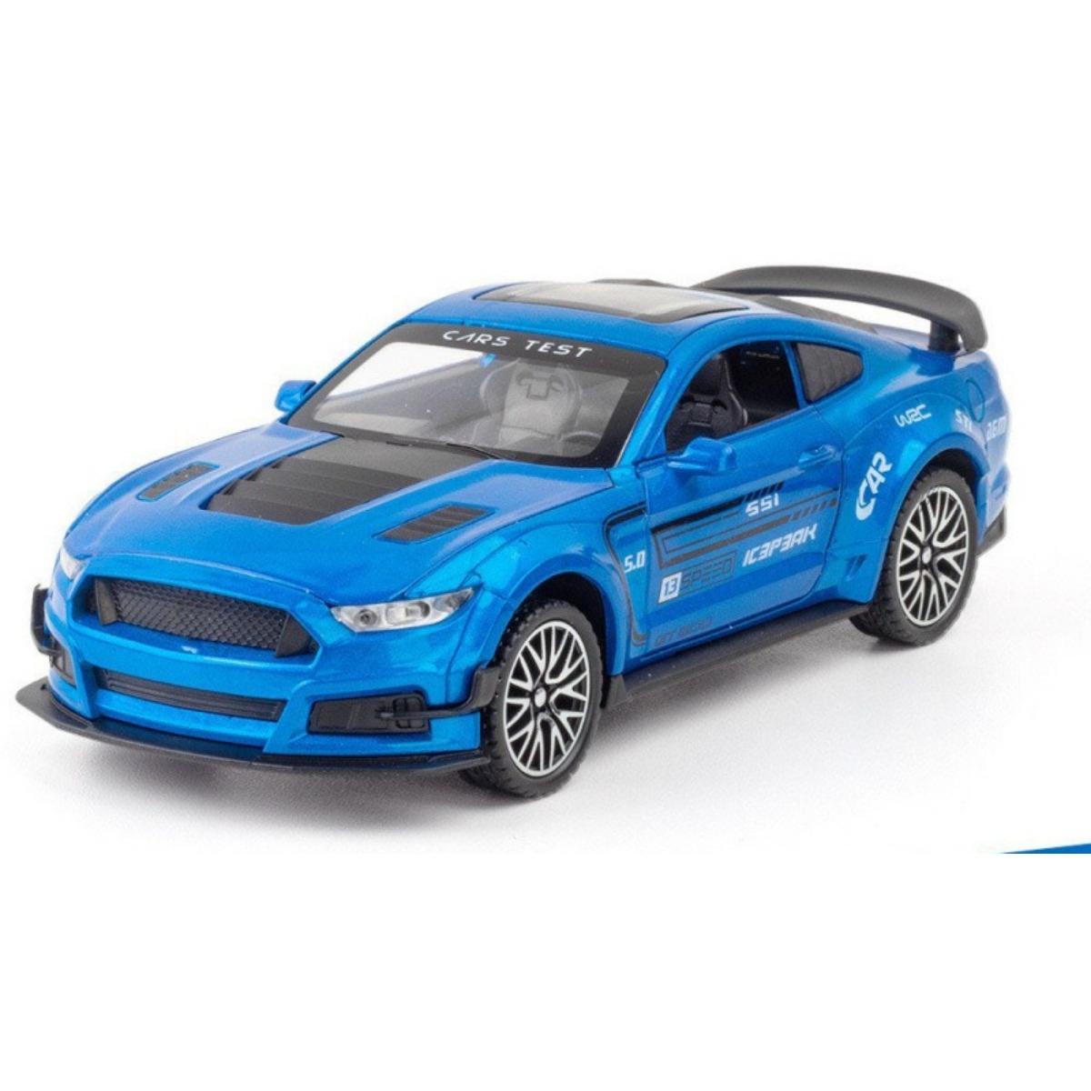

1/32 Ford Mustang Shelby GT500 литой спортивный автомобиль модель литой игрушечный транспорт металлический автомобиль модель имитационная коллекция детский подарок синий