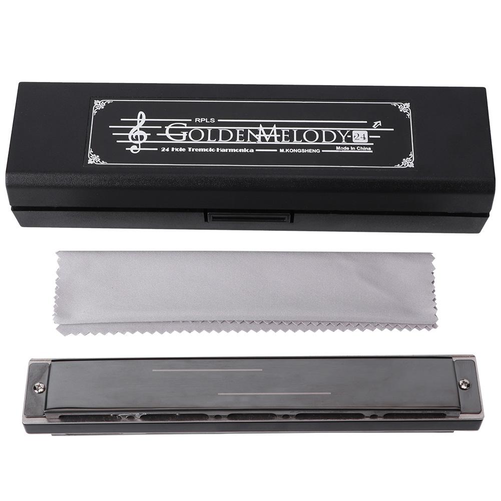 24-Loch-Tremolo-Mundharmonika, C-Tonart, Blasmusikinstrument für erwachsene Anfänger