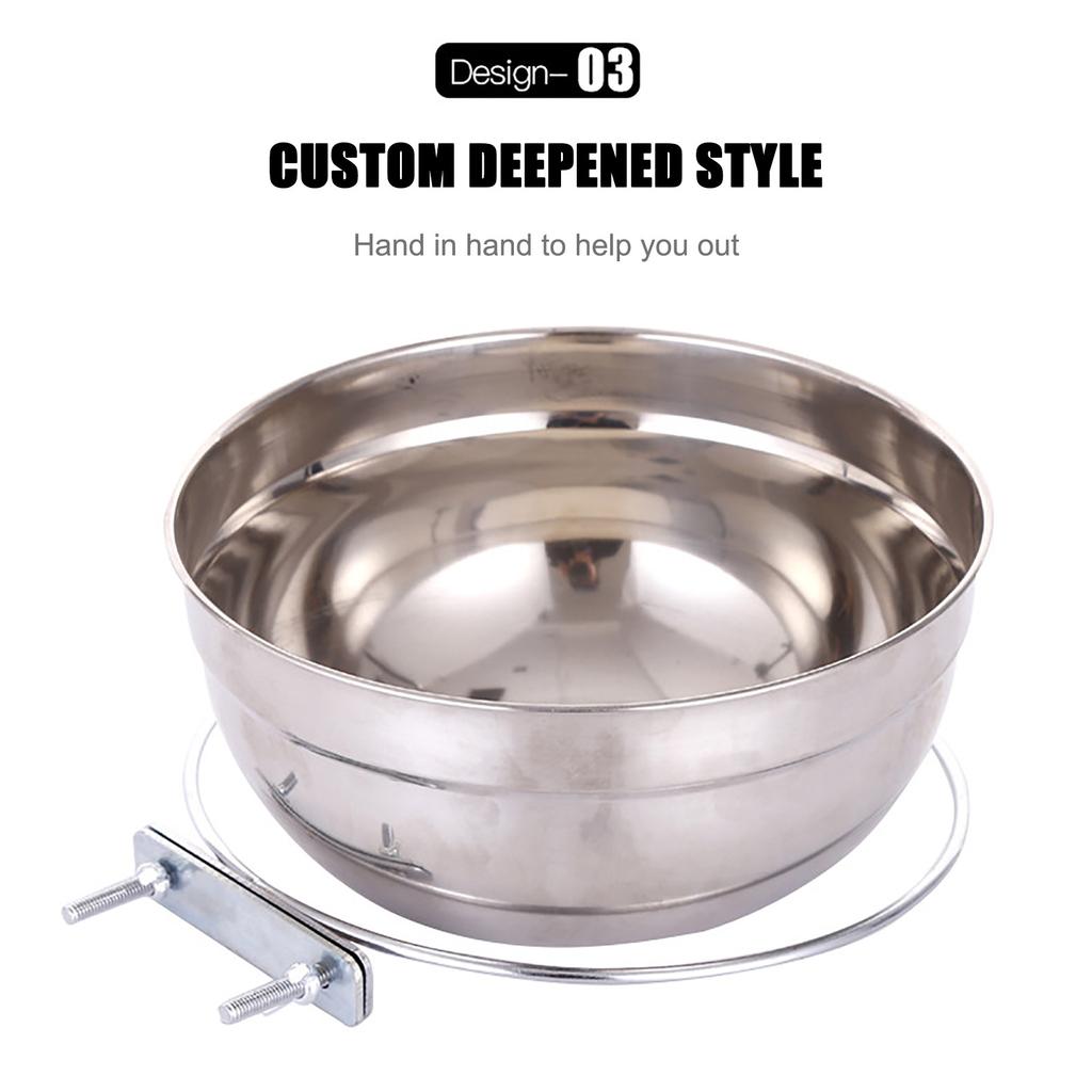 Ordinary Stainless Steel Dog Bowl Dog Cage Hanging Fixed Dog Basin