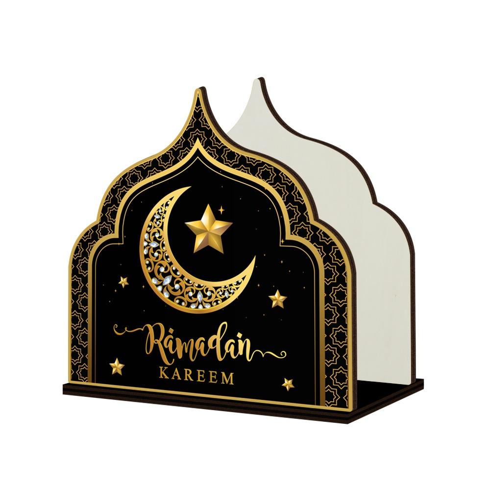 

Decorative Ramadan Napkin Holder Wooden Tissue Storage Box Tissue Dispenser Ramadan Gifts Style A