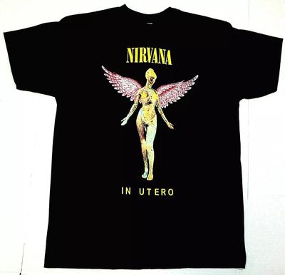 T-shirt Nirvana Grunge Rock Kurt Cobain In Utero