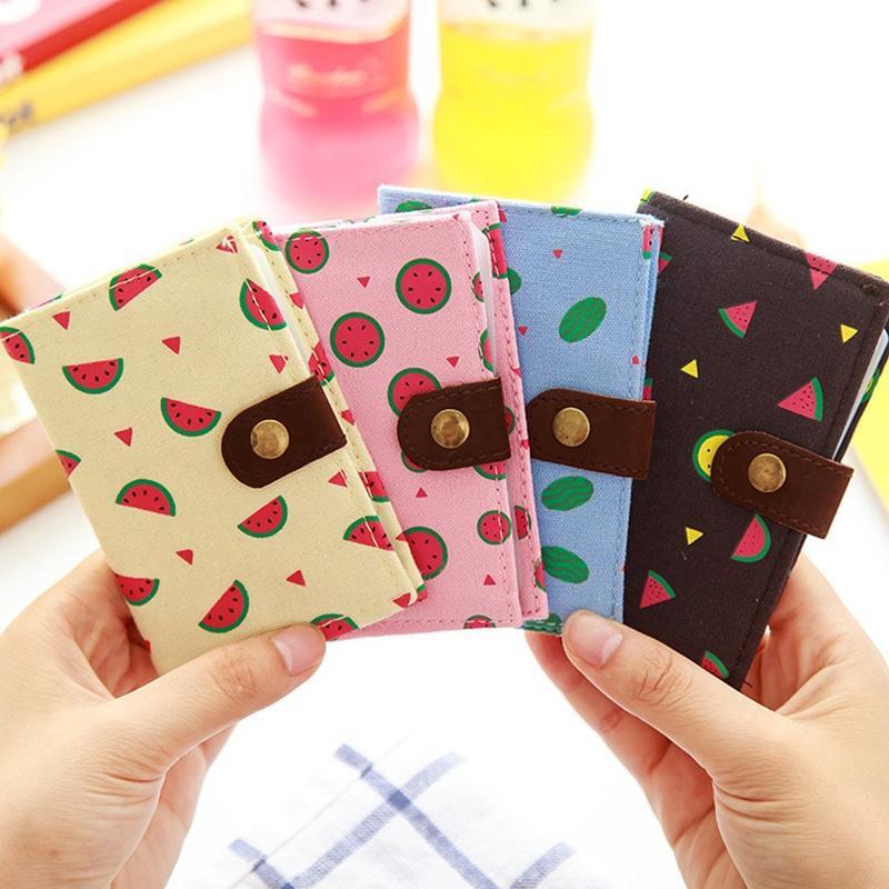 

Держатель кредитных карт с фруктовым принтом для женщин, кошелек для удостоверения личности, держатель наличных, сумка-холщовый держатель кофейный