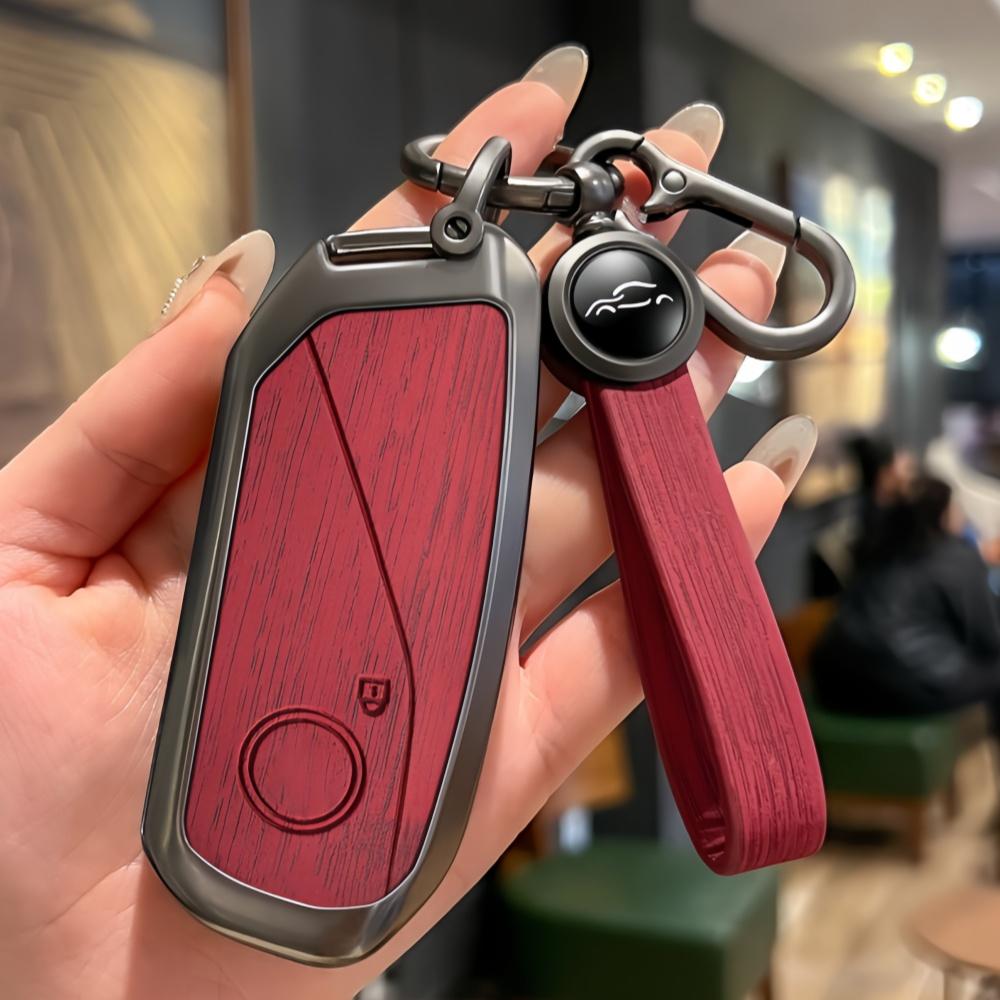 Metall Bilnøkkel Fob Deksel Skall Etui Passer for 2024 BMW IX IM I5 M60 X5 X7 X6 IX I7 Fjernkontroll Bilnøkkel