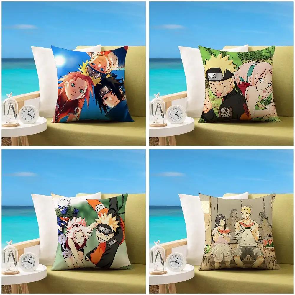 Naruto Pillow Case Sofa And Living Room Decorative Cushion Covers Dustproof And Miteproof Invisible Zipper