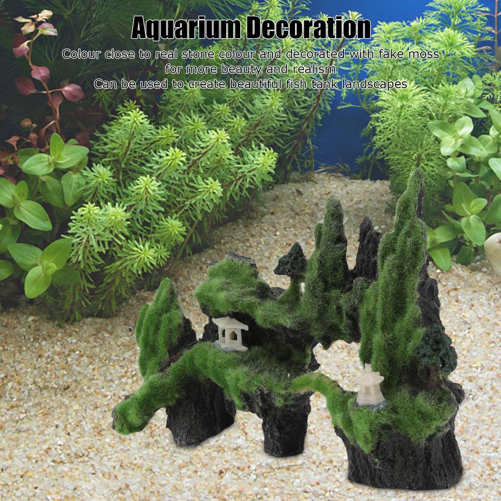 Moss Rockery Aquarium Decoration Artificial Moss Rockery Ornament for Aquarium Fish   Terrarium