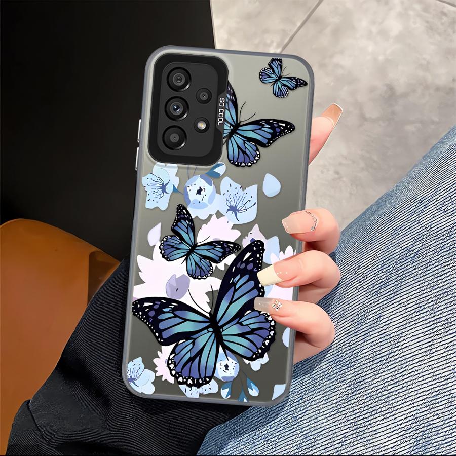 INS Retro Butterfly Phone Cover Case for Samsung Galaxy A13 A17 A52 A32 A36 A23 A71 A14 A56 A54 A12 A16 A34 A72 A25 A73