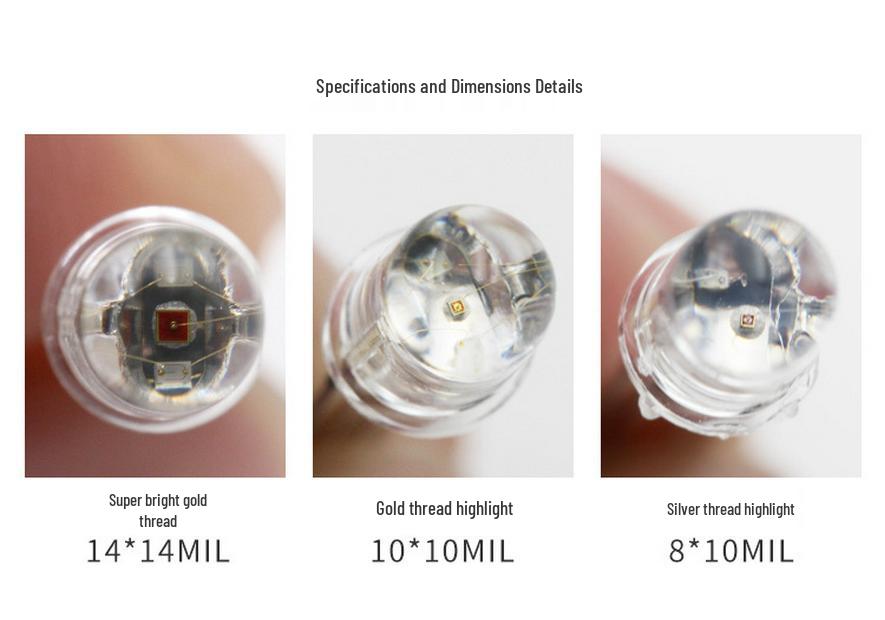 5mm RGB LED Lamp Beads, Round Head, High Brightness, Common Cathode/Anode, Through-Hole, Four-Legged