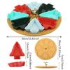 Kreatives Weihnachtsbaum Serviertablett 8 Fächer Süßigkeitenteller Weihnachts-Snack-Serviertablett Unterteiltes Vorspeisentablett Lebensmitteltablett