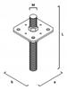 Adjustable anchor post base 110x500 M24 rod