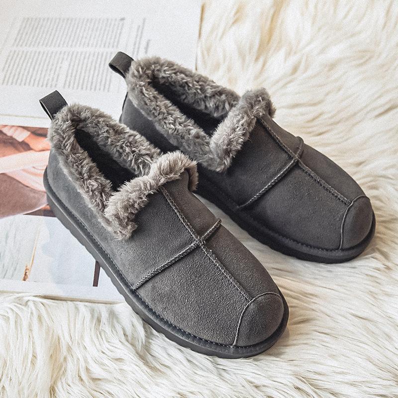 

3131-Низкие зимние ботинки, новые осенне-зимние утепленные однотонные теплые хлопковые ботинки, ретро ботинки в стиле рабочей одежды 44