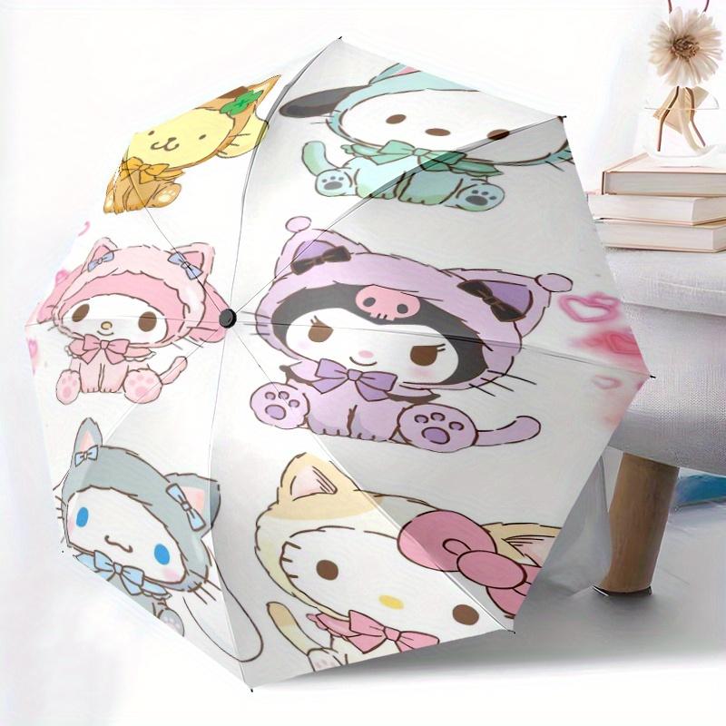 Cat Series Sanrio Characters Automatic Opening and Closing Folding - A Good Choice for Gifts, Fashionable and Convenient Umbrella With Cute Cartoon Ch