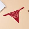 Women's erotic embroidered lace underwear, pure cotton thong, sexy tight T-shirt, strapped girls, sexy sexy