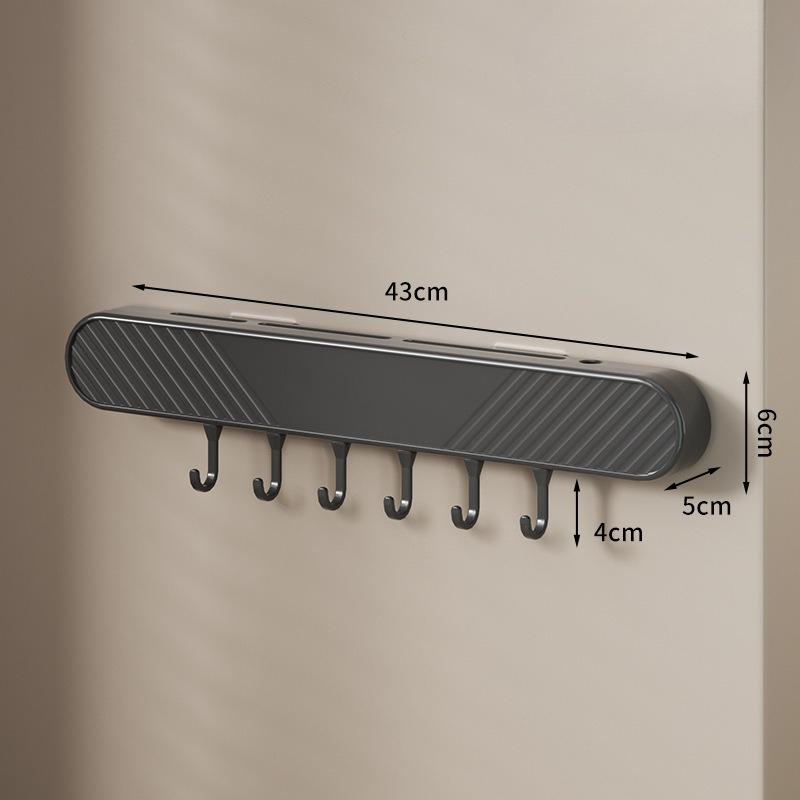 Многофункциональная подставка для ножей Бытовая присоска Настенный держатель для кухонных ножей Стойка для хранения с крючками Стойка для хранения без сверления gun gray 723₽