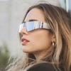 One-Pieces Sunglasses Men Women Fashion Rimless Punk Multicolor Male Shades Eyewear New Trendy Female Uv400 Sun Glasses