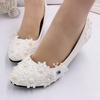 Hochzeit Damen Pumps PU Spitze 3 5 8 CM Dünne Absätze Neue Modische Einfache Weiße Brautkleid Hohe Absätze Hochzeits Schuhe Damen Schuh