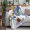 Festive Reindeer Throw Blanket Cozy Christmas Decor Holiday Gift Home Decor Farmhouse Style Warm Throw Soft Fleece Plush Blanket