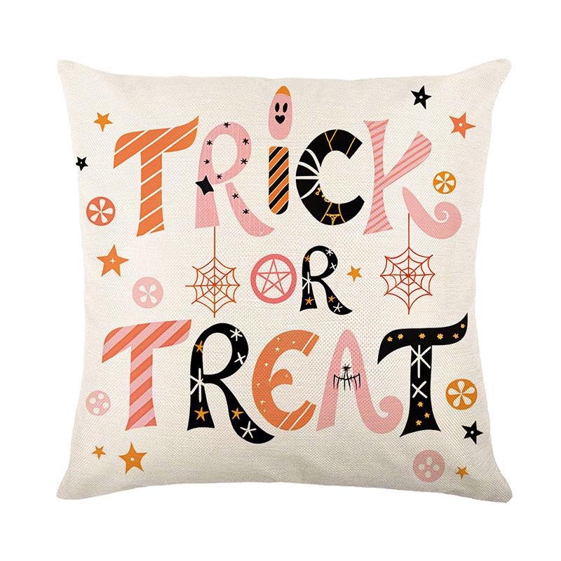 Halloween Printed Pillow Cover Polyester Printed Home Living Room Sofa Decoration Cushion Bedroom Cushion Cover