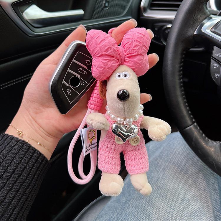 Overall Wallacegromit Cartoon Car Keychain Plush Material Perfect Gift