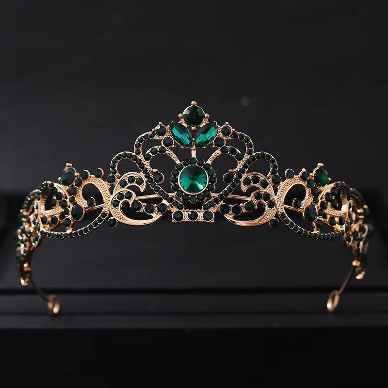Barocke Kristall Diademe und Kronen Strass-Abschlussball Diadem Stirnband Braut Hochzeit Haar Accessoires Schmuck Krone Diadem Für Frauen