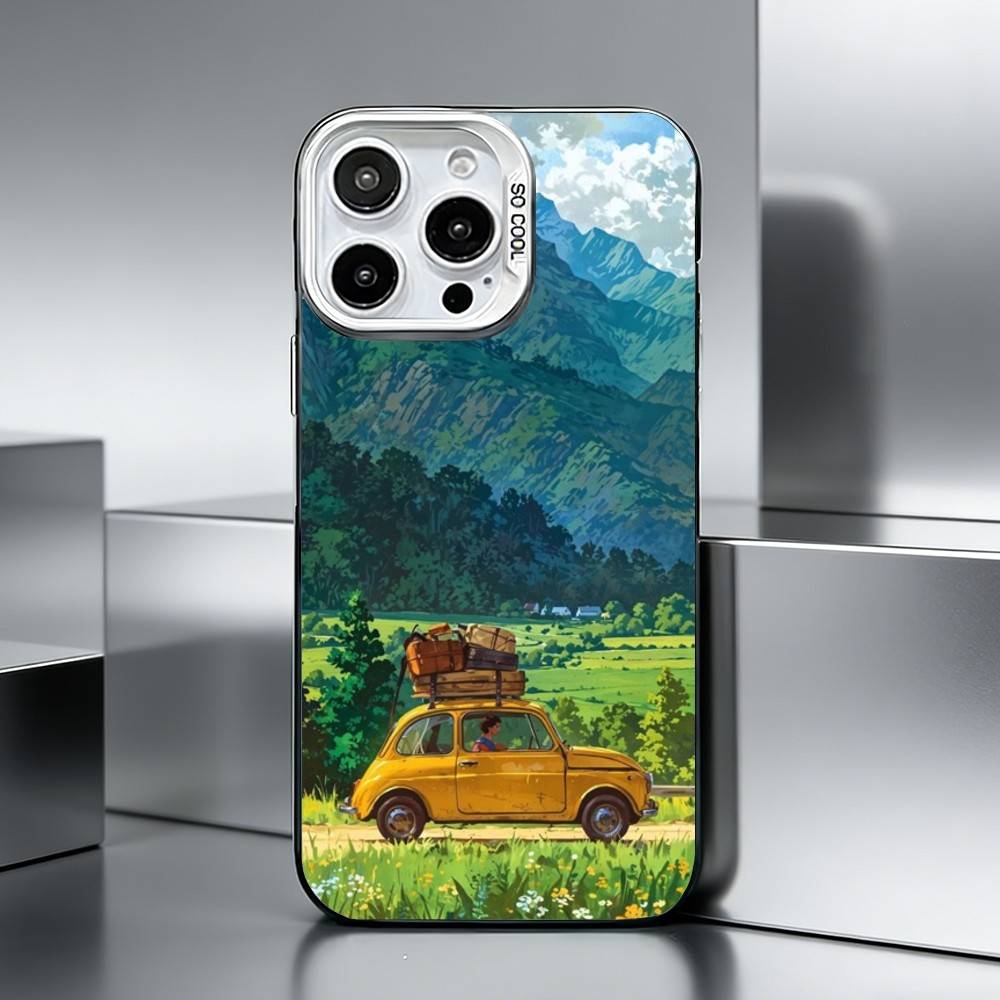 C-Cars and Distances   Phone Case For iPhone 17,16,15,14,13,12,11 Plus,Pro Max,XS,Colored silver phone case