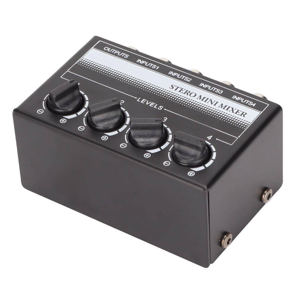 Separate Volume Knobs Stereo Mini Mixer Support 4 in 1 Out Stereo Splitte  Console