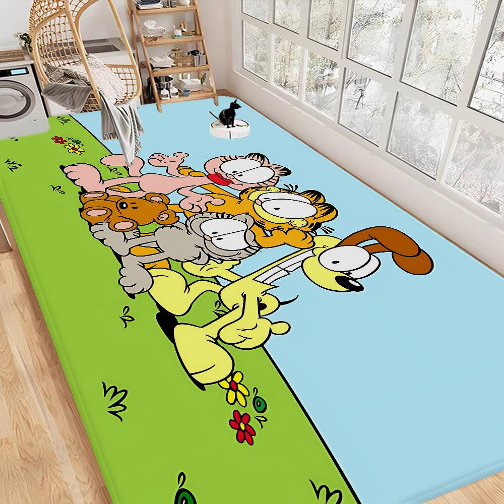 

Cute Anime G-Garfields Cat Room Mats Anti-slip Absorb Water Long Strip Cushion Bedroon Mat Household Carpets 50x80cm