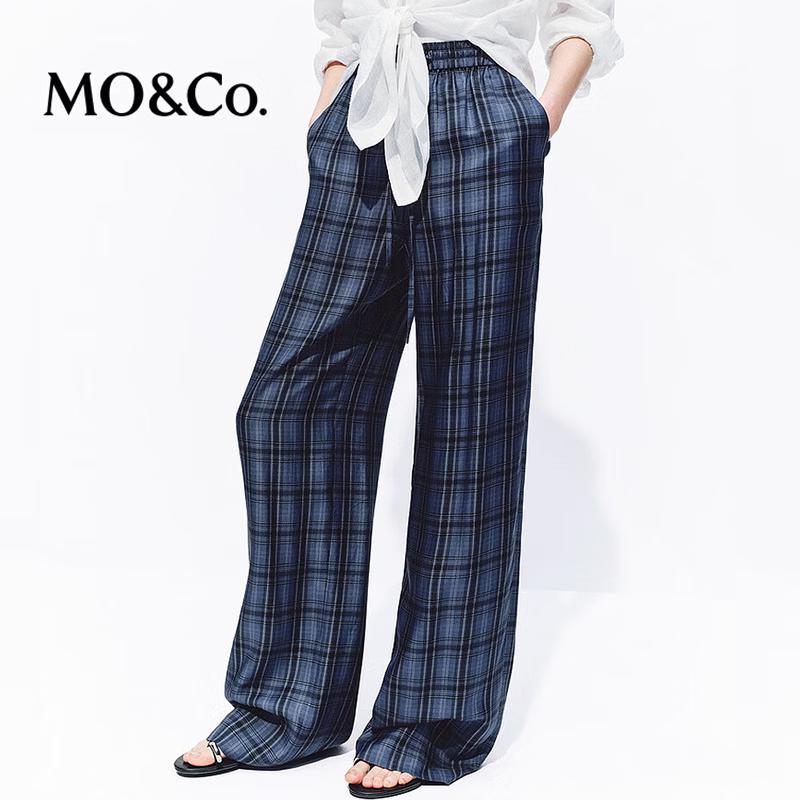 MO&Co. Drawstring Waist Wide-Leg Trousers