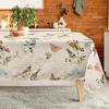 Vintage Flowers Birds  Butterfly Waterproof Tablecloth for Table Decor Washable Kitchen Dining Tablecloth Wedding Decorations