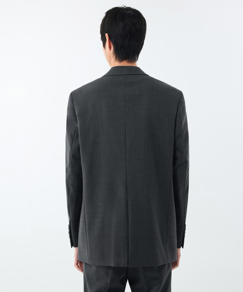 Musinsa Standard Wool Blend Relaxed Basic Blazer [Medium Grey]