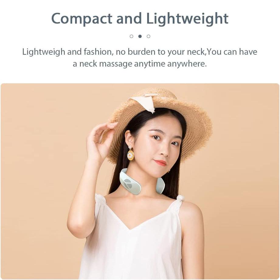 Electric Pulse Neck Massager with Portable Neck Relaxer Intelligent Massager Neck Lymphatic Massager Body Muscle Pain Relief