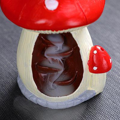 Backflow Incense Burner Mushroom Statue Decorative Waterfall Holder,Desktop