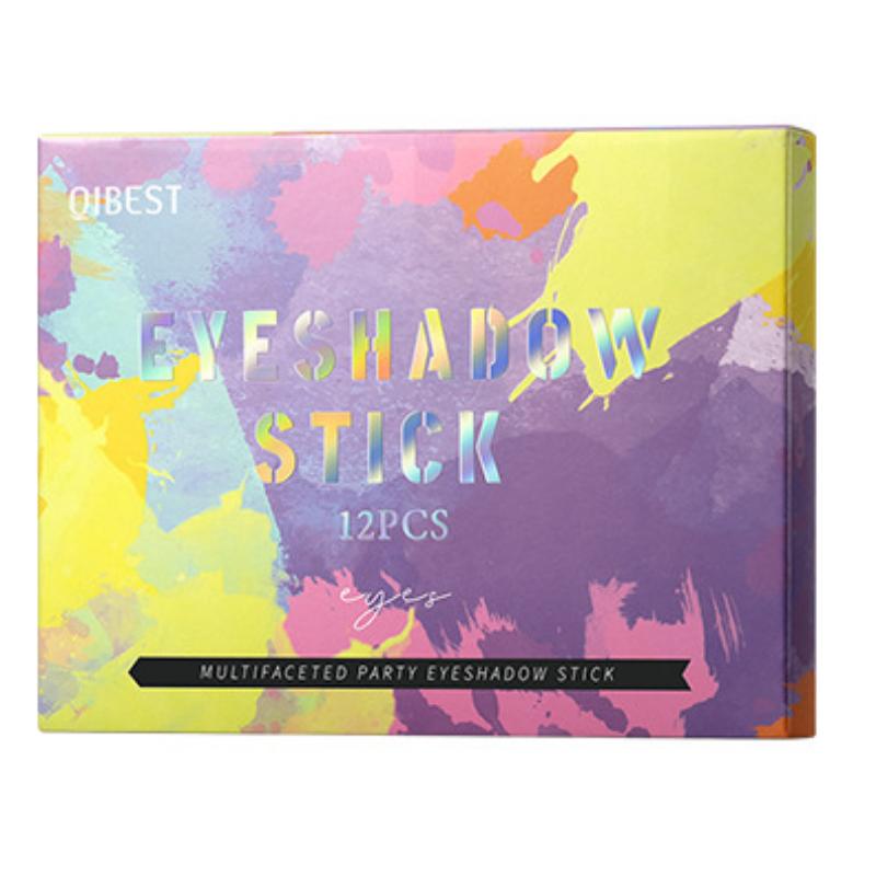 

QIBEST набор ленивых теней для век Super Flash Fine Pearl Glitter Highlighting Highlighting Repair Matte Makeup Eyeshadow Pencil