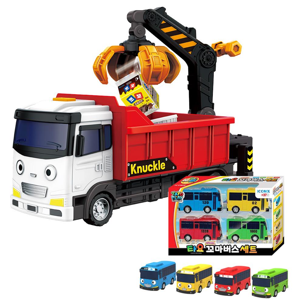 

[pororomall] Tayo the Little Bus Clamp Truck Knuckle & 4 Mini Cars Play Set